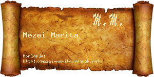 Mezei Marita névjegykártya